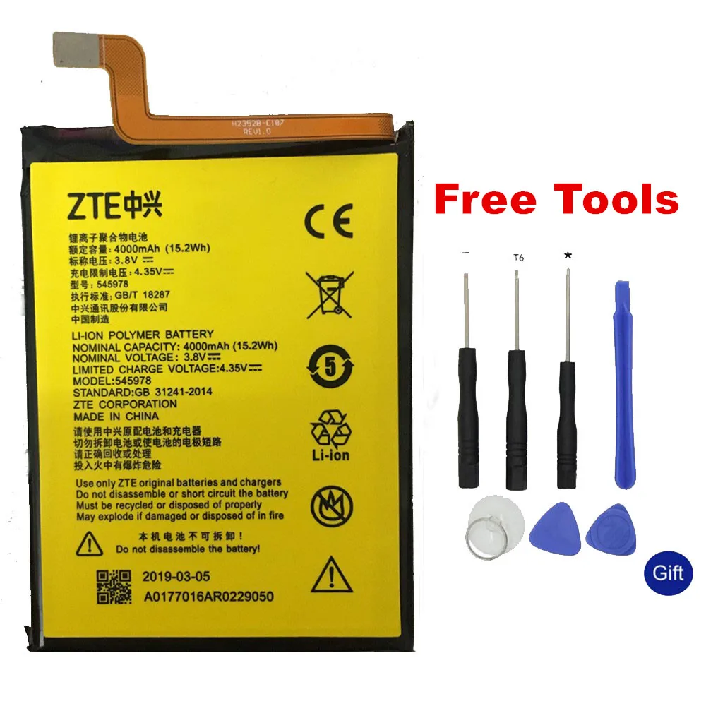 3 8 V 4000mAh 545978 / ICP51/59/78SA для ZTE Blade A601 A601N BA601 BA601N батареи | Мобильные телефоны и