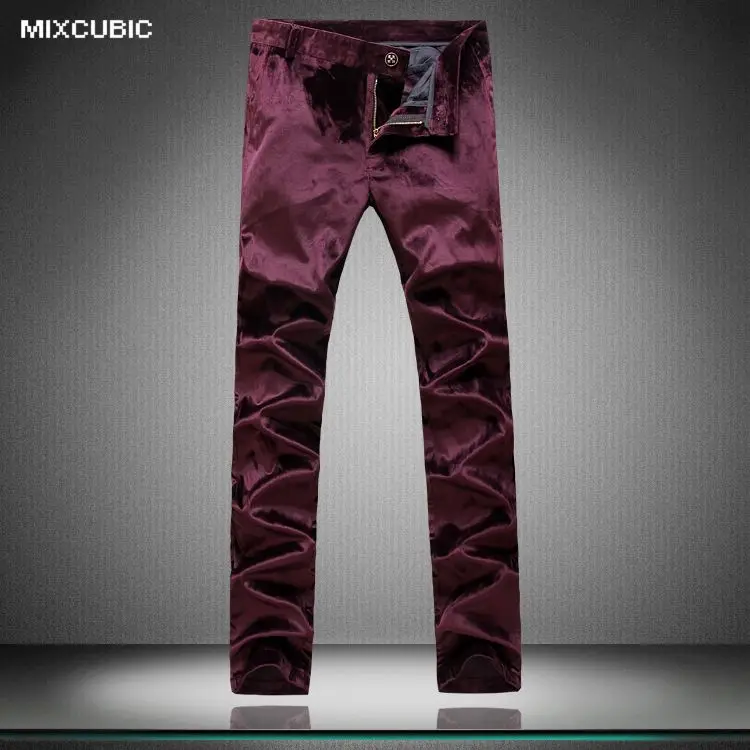 purple velvet pants mens