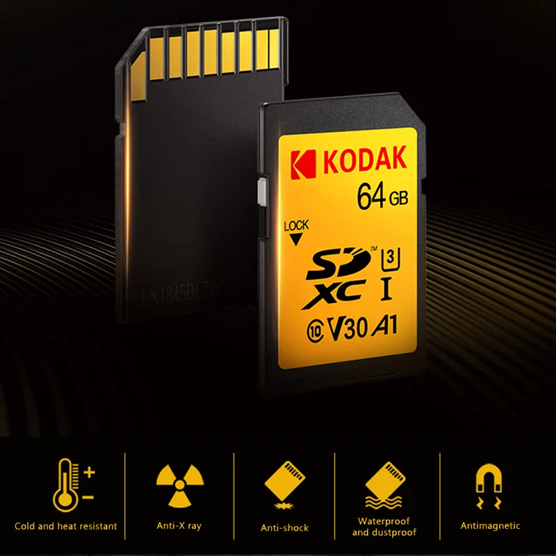 Sd-карта Kodak 64 Гб карта памяти 128 ГБ SDXC U3 V30 carte sd 256 ГБ для sony Canon Nikon micro SLR цифровая камера cartao de memoria