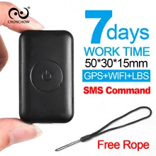 ChonChow Mini GPS Tracker Children 7 Days Work Time GPS/WIFI/LBS Micro Gps Tracker Bike Moto GSM GPS Locator Mini Tracker