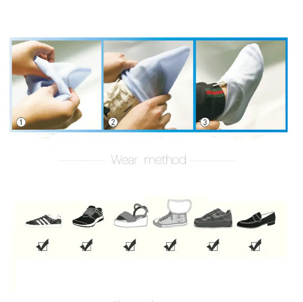 1 пара многоразовых водонепроницаемых резиновых сапог для дождливой обуви с защитой от скольжения S/M/L