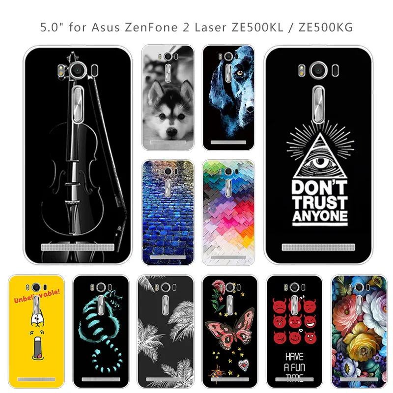 Мягкий ТПУ чехол для Asus ZenFone 2 Laser ZE500KL силиконовый Brick Road Capa |