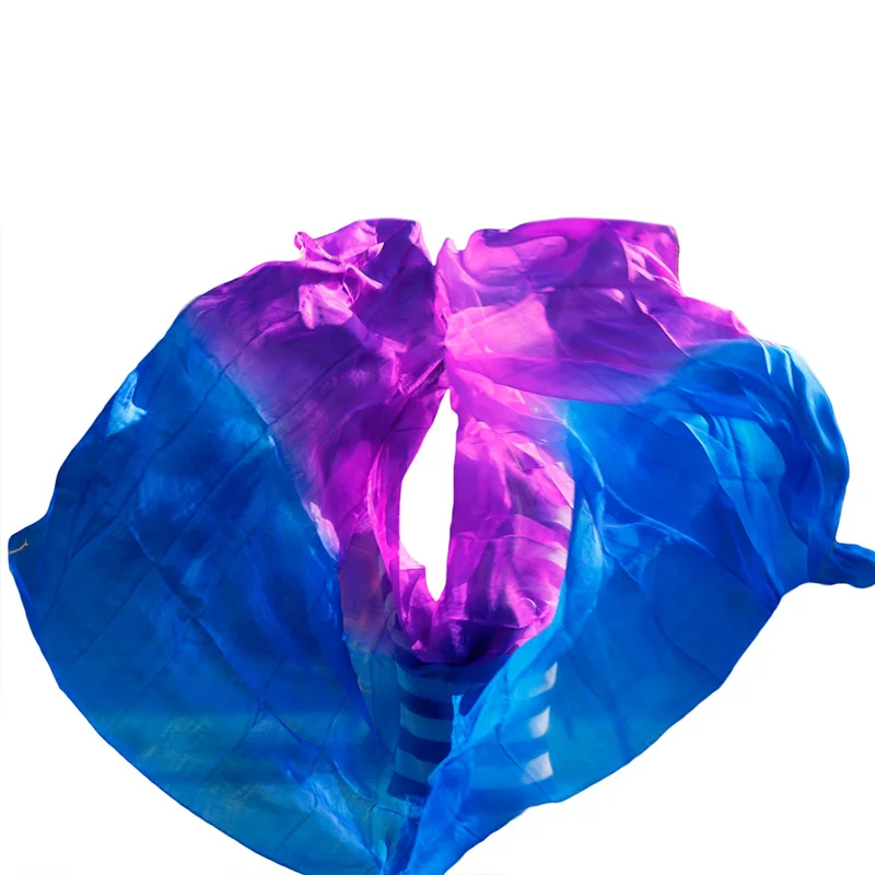 New style Belly dance veils 100% silk veils handmade gradual color veils can be customized