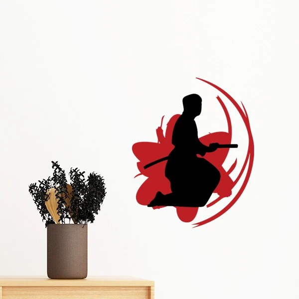 日本の武士の刀 取り外し可能な壁のステッカー 芸術的な壁紙 Wallpapers For For Roomwall Sticker Aliexpress