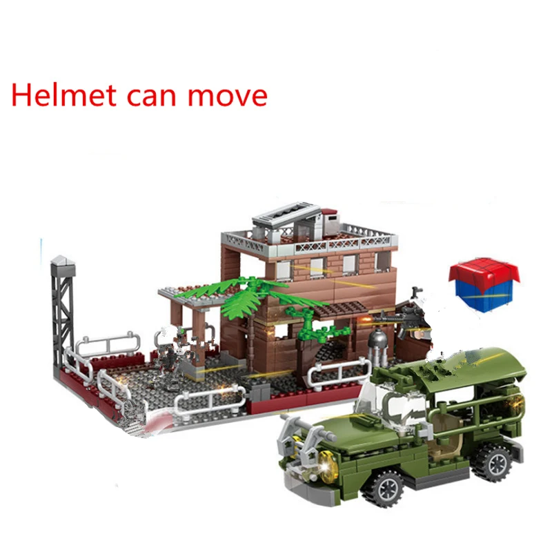 Fit military weapon guns PUBG FPS Game Unknown's Battlegrounds Model Soldier Army SWAT MOC Building