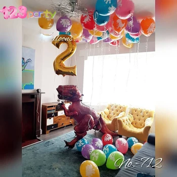 

10pcs 12inch Cartoon dinosaur animal party balloon birthday decoration baby shower party supplies children toys latex balloons