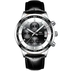 Элитный бренд для мужчин Военная Униформа спортивные часы для мужчин хронограф кварцевые часы Полный сталь