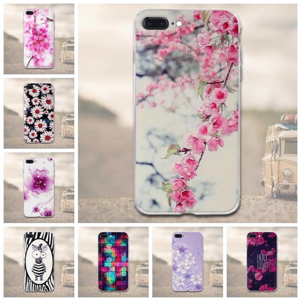 Flower Case For Iphone 7 Plus Phone Case Soft Tpu Cover For Apple
