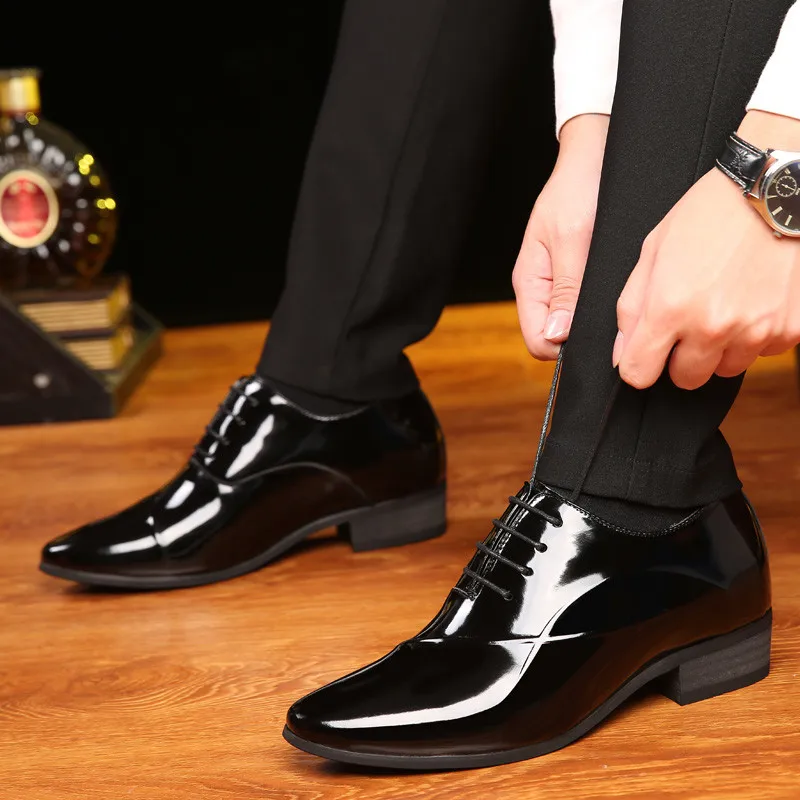 Zapatos De Piel Que Aumentan La Altura Interior For Hombre Meses Sin