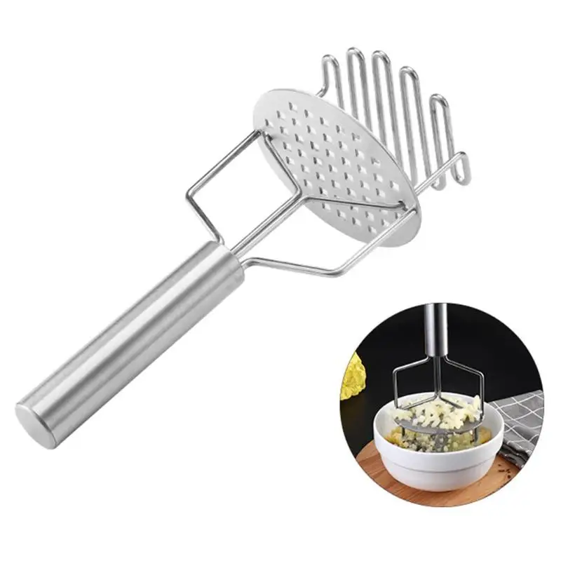 

Upgrade Style Stainless Steel Potato Masher / Pusher Smooth Mashed Potatoes Fruit Vegetable Tools Press Crusher