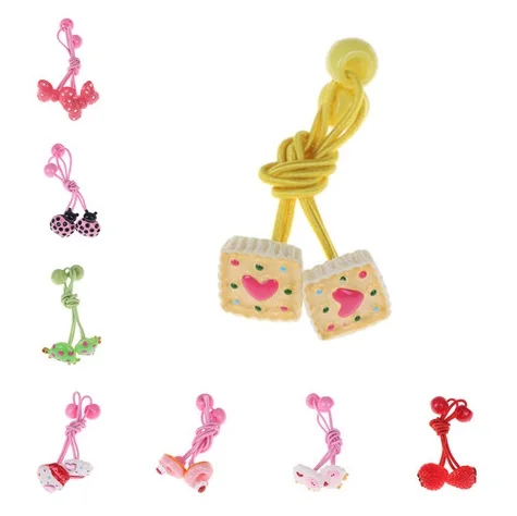 2pcs Cute Cartoon Animal Girls Hair Rope Children
