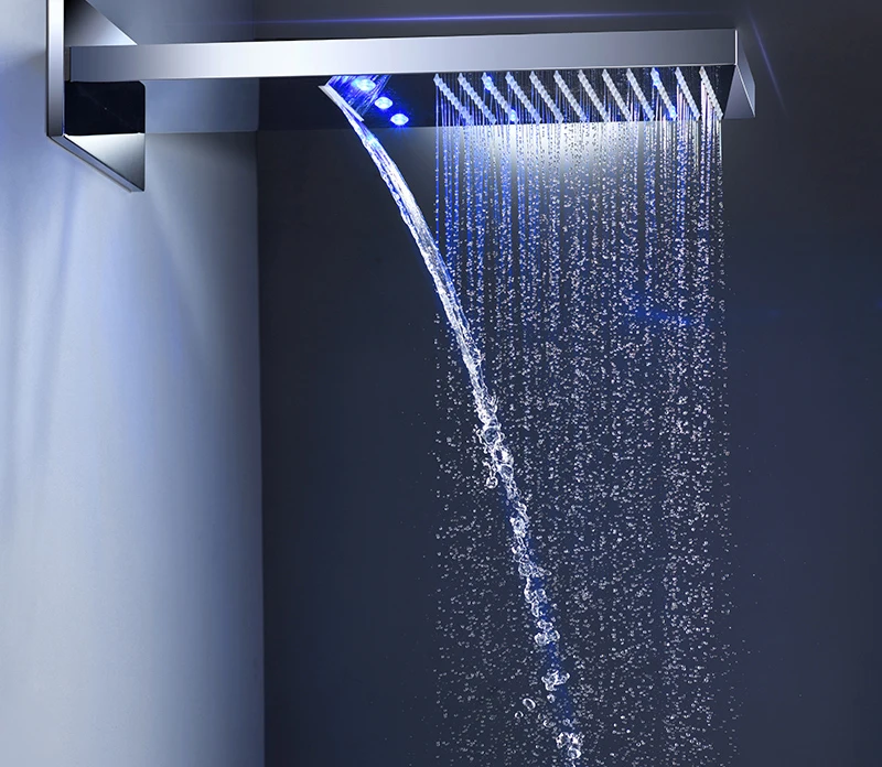 Led Shower Set 22 Waterfall Controller Smart Shower System Massage Bath & Shower Faucets (4)