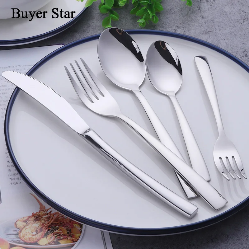 Bestart Classic Elegant Tableware Cutlery Set Stainless Steel Flatware