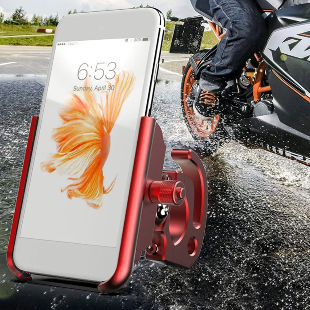 

General Rotary Navigation Aluminum Alloy Mobile Phone Bracket For Bike Motorcycle Mini Phone Holder Mount Support Bracket 5.15