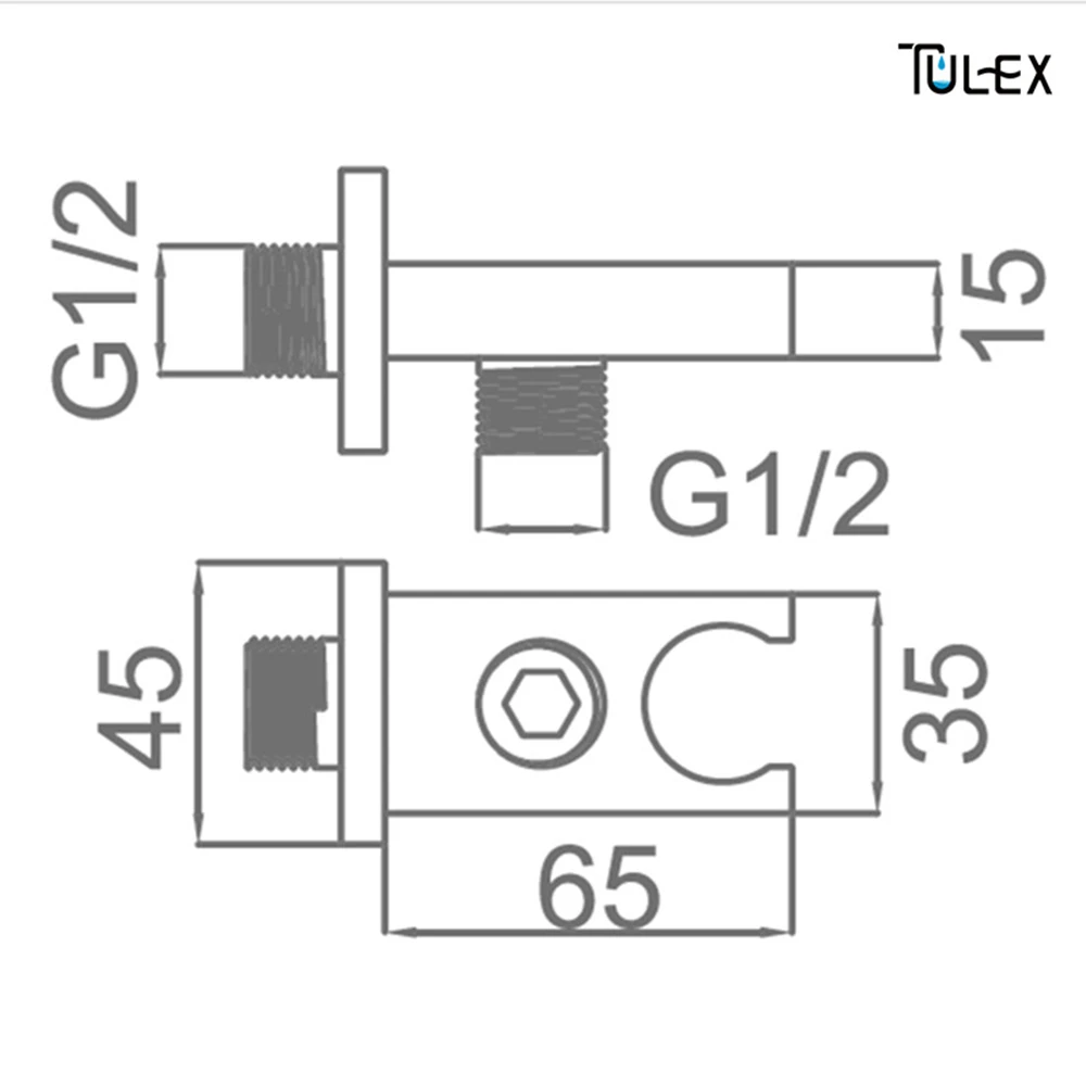 TULEX аксессуары для душа квадратный хромовый Ванная комната латунь настенный Разъем Кронштейн с держатель душевой головки вентиль аксессуары для ванной комнаты