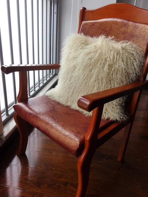 Tibetan sheepskin cushion