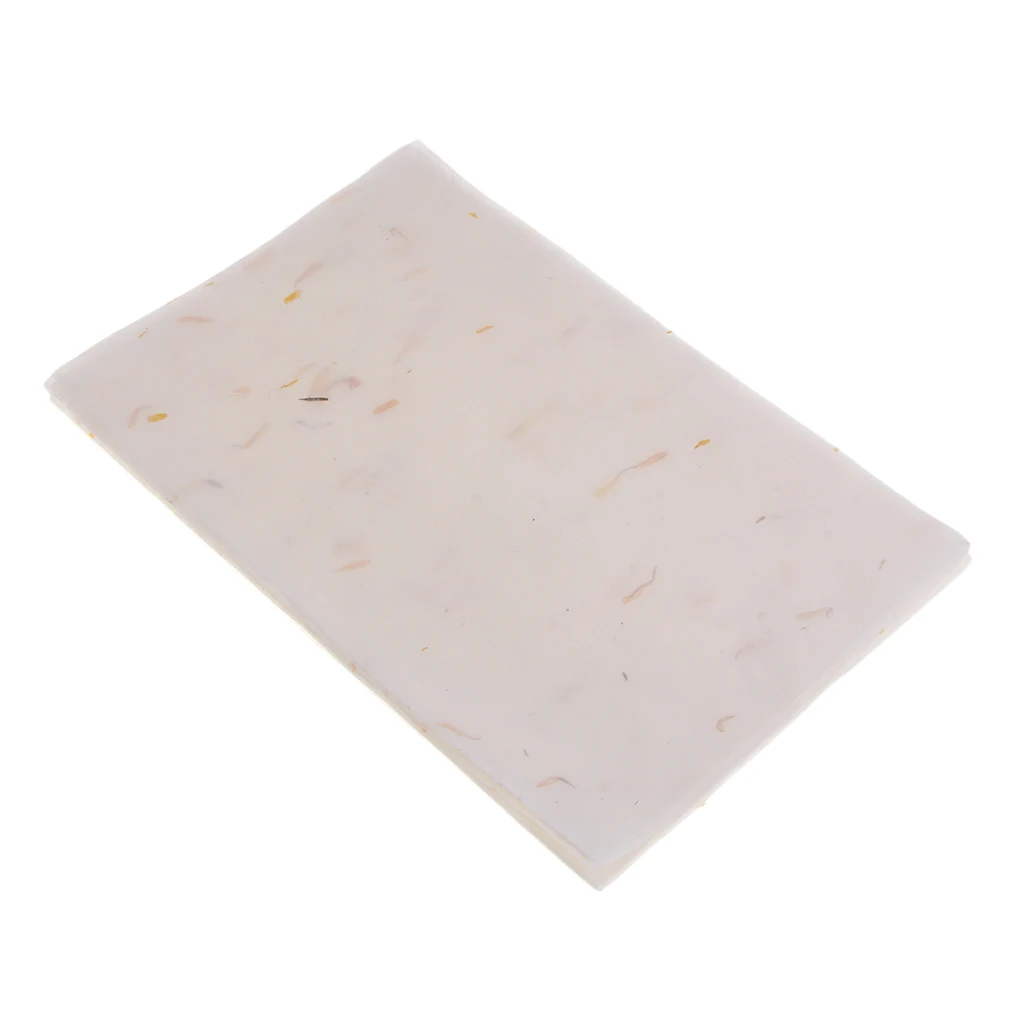 10 Pieces Vintage White Chinese Art Paper Xuan Paper for Origami Cards Making Letters Writing DIY Cards Making 