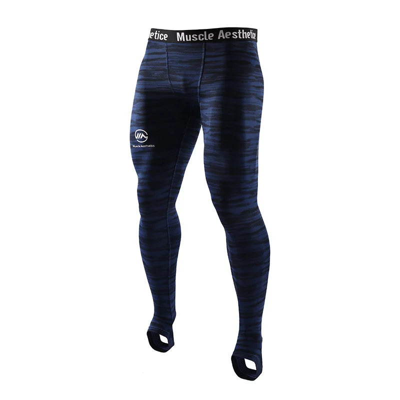 Seven Joe мужские компрессионные колготы осенние модные компрессионные штаны плотный нижний слой одежда для спортзала фитнес тонкие штаны Леггинсы - Цвет: 244blue