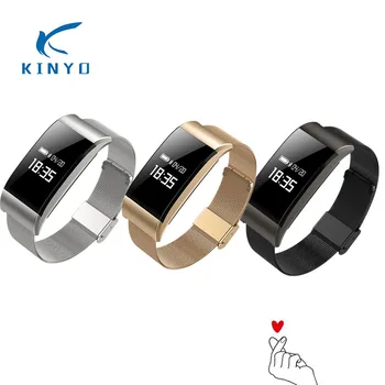 

2018 Colorful Smart Bracelet Blood Pressure heart rate monitor Smart band fitness pedometer Bluetooth 4.0 Wristband pk mi band 3