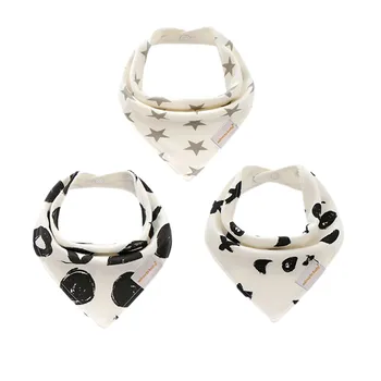 

3 Pcs Bibs Baby Girls Boys Cute Kid Infant Baby Soft Cartoon Bib Waterproof Saliva Dripping Bibs Print Saliva Towel Bandana Bib