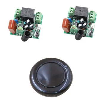 

Wireless Remote Control Switch System AC220V RF Remote Switch 1CH 10A Mini Relay 2 Receiver With Transmitter Learning Code