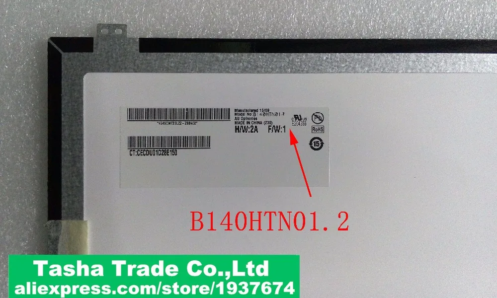 

B140HTN01.2 AUO AU Optronics LCD Laptop Screen Matte eDP 30pin New Original High Quality Test Befor Shipment B140HTN