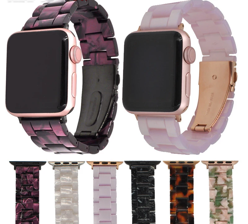 Ремешок из смолы для apple watch 3/2/1 42 мм/38 мм iwatch браслет наручные часы аксессуары