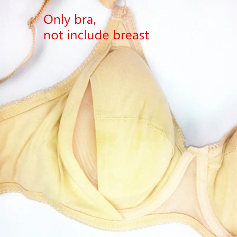 

Silicone Prosthesis Bra Beige 34 36 38 40 42 One-piece insert Silicone Breast Forms bra crossdress bra Artificial Breast bra