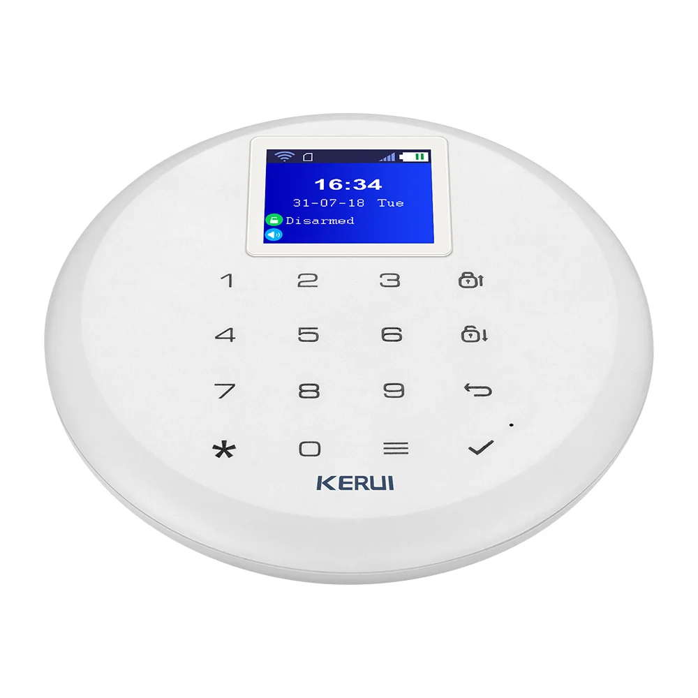 

New KERUI W17 Wireless Touch Screen Panel WiFi 433MH Android IOS GSM Home Security Alarm System Compatible With PIR Door Sensor