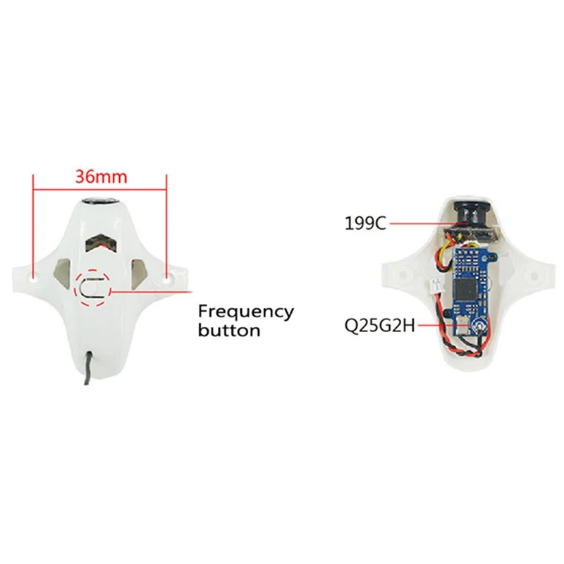 Q25G2H 5 8G 25mW 16CH FPV VTX + 199C комбо и 800TVL 150 NTSC Мини камера навес для LDARC DIY крошечный R7 Whoop