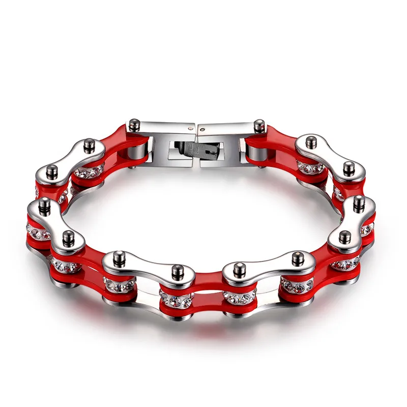 Cycolinks Red/Silver Crystal Bracelet