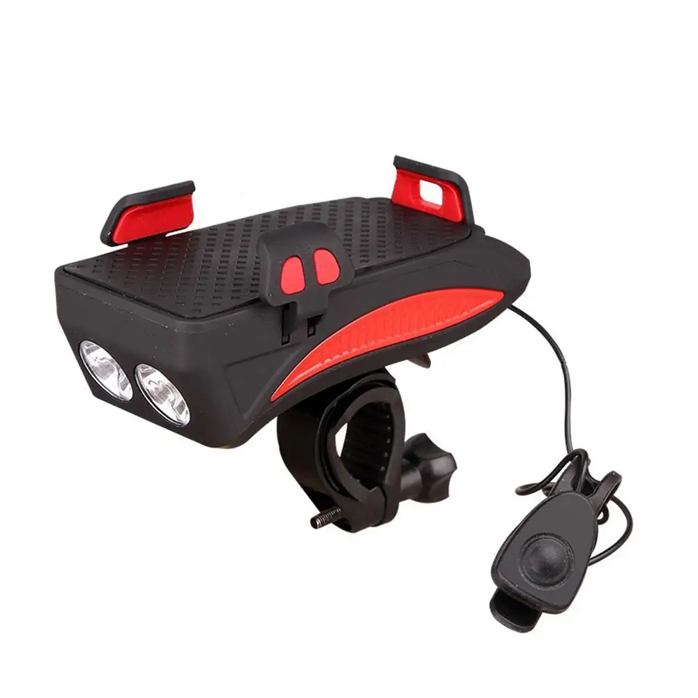 Clearance Multi-functional Bicycle Light Mobile Phone Holder Riding Headlight Horn 2000mAh Charging Fixed Holder Cycling Mount Bracket 10