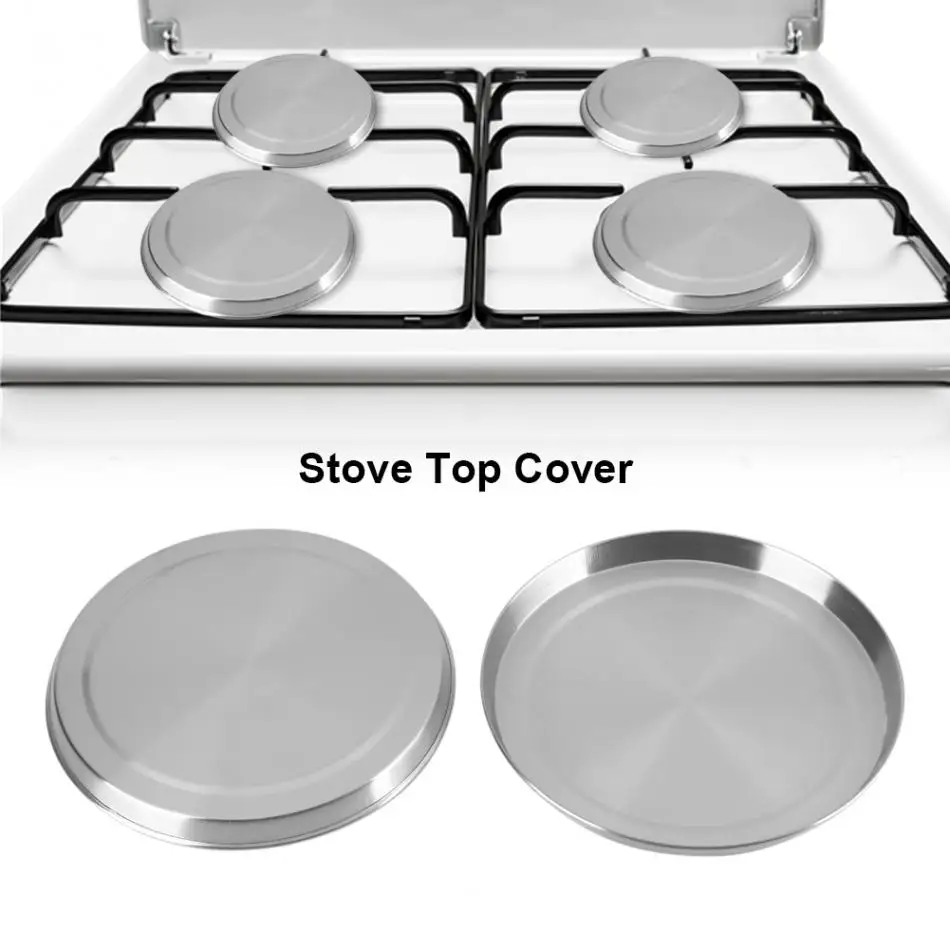 

4Pcs/Set Stainless Steel Kitchen Pot Cover Stove Top Burner Covers Cooker Protection Restaurant Home Useful Burner Cover