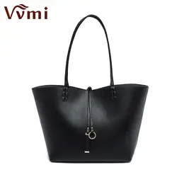 Vvmi Bolsos Mujer De Marca Famosa женские сумки большие сумки однотонные черные простые сумки на ремне большой емкости прочный сумка-шоппер