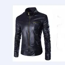 Мужская Тонкая мотоциклетная куртка из кожи и замши Новая модная мужская верхняя одежда с воротником куртки кожаная одежда куртка пальто