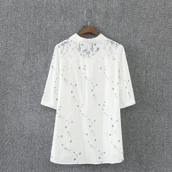 Loose V-neck Half Sleeve Casual Blouse