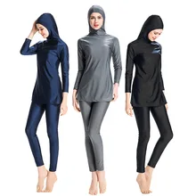 Новая одежда для маленькой девочки 2 шт./компл. исламские с Панама, пляжная одежда Для женщин девочек мусульманские купальники полное покрытие исламическое плавание, Корректирующее белье больших Размеры мусульманский костюм