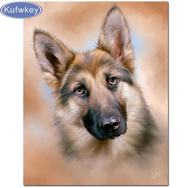 

5D DIY Diamond Painting Shepherd dog Full Square/round Diamond Embroidery Home Kitchen Decoration Mosaic Picture Of Rhinestones