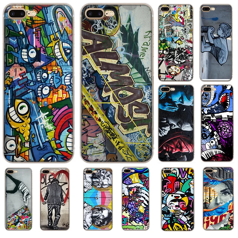 

Phone Case Graffiti For iPhone 5 5s Se 6 6s 7 8 Plus 6P 7P 8P X XR XS Max Cover