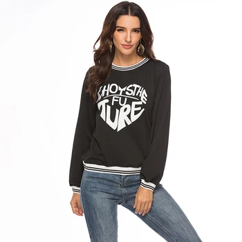 

Women Pullover Heart-shaped letter print loose hoodies sweatshirts student hooded long-sleeved sweatshirt Autumn Coat Warm Tops