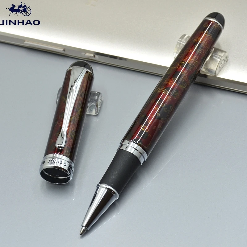 

Luxury JINHAO 750 metal roller ball pen with silver clip 0.7MM Writing Stationery Office School Brands Gift Pens For Student MB0