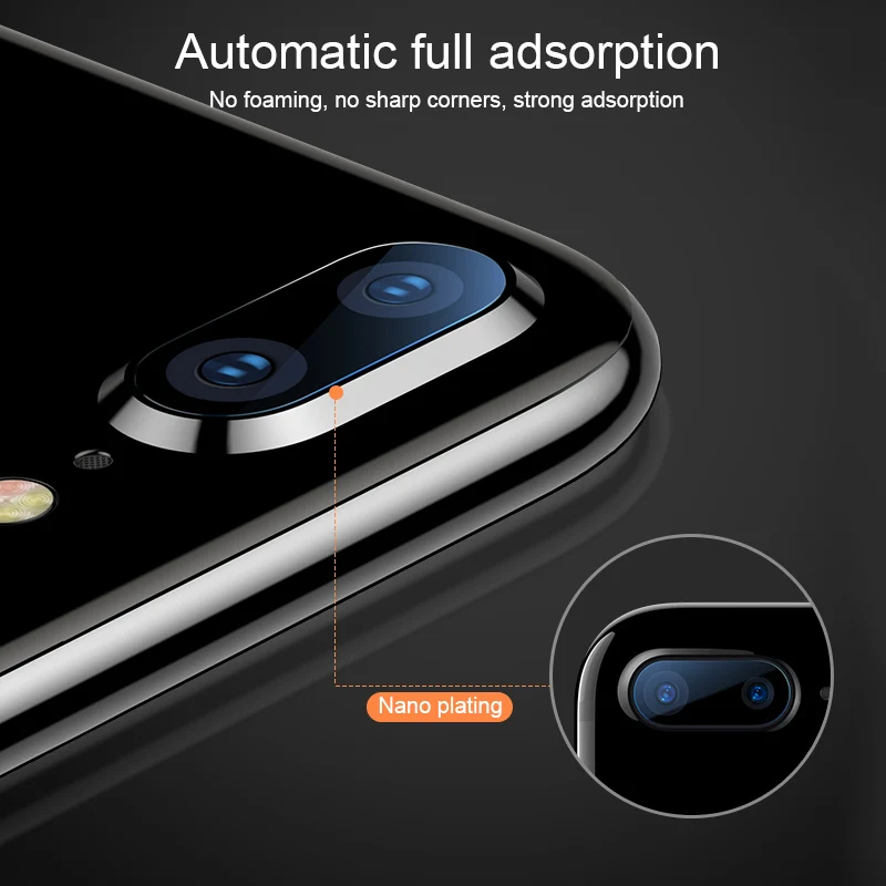 HUKU 2 шт. закаленное стекло для iPhone X XS Max 7 8 Plus защита объектива камеры XR защитная