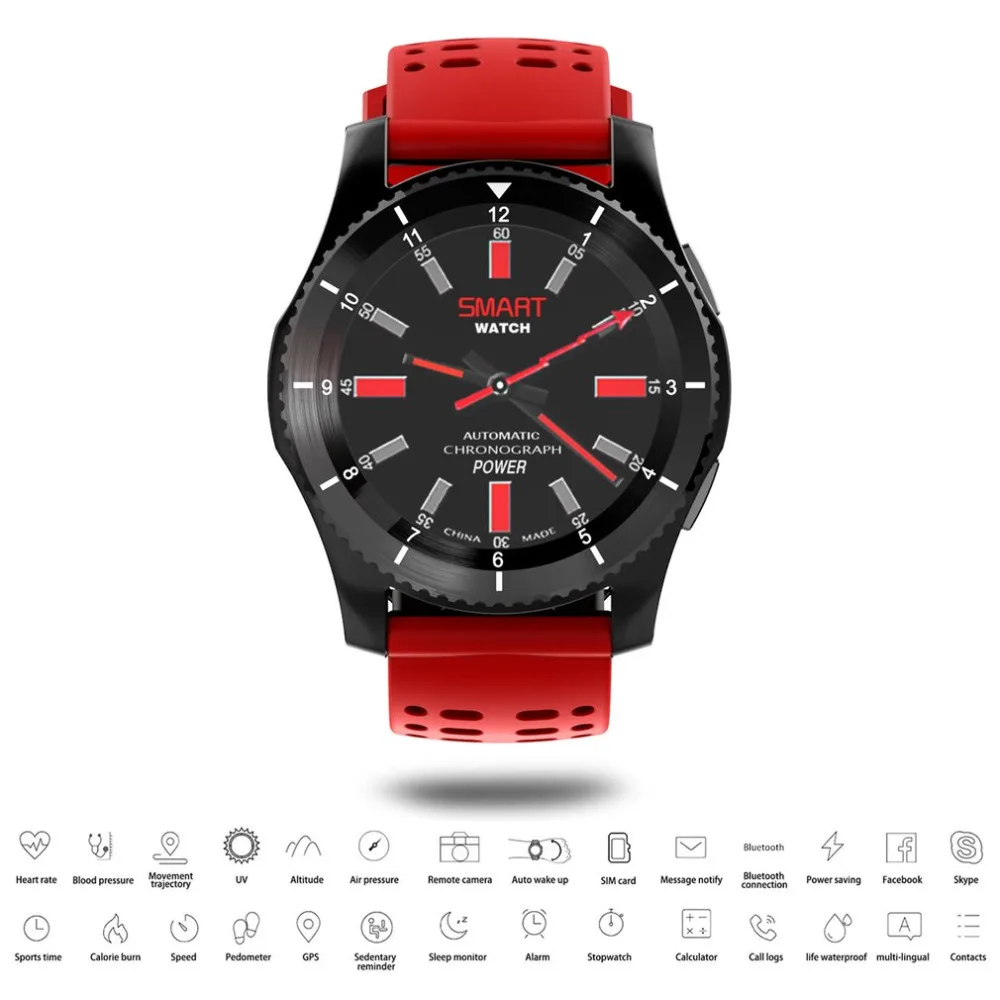 

No.1 GS8 Smartwatch Bluetooth 4.0 SIM Call Message Reminder Push Blood Pressure Heart Rate Monitor Sport Watch For Android IOS