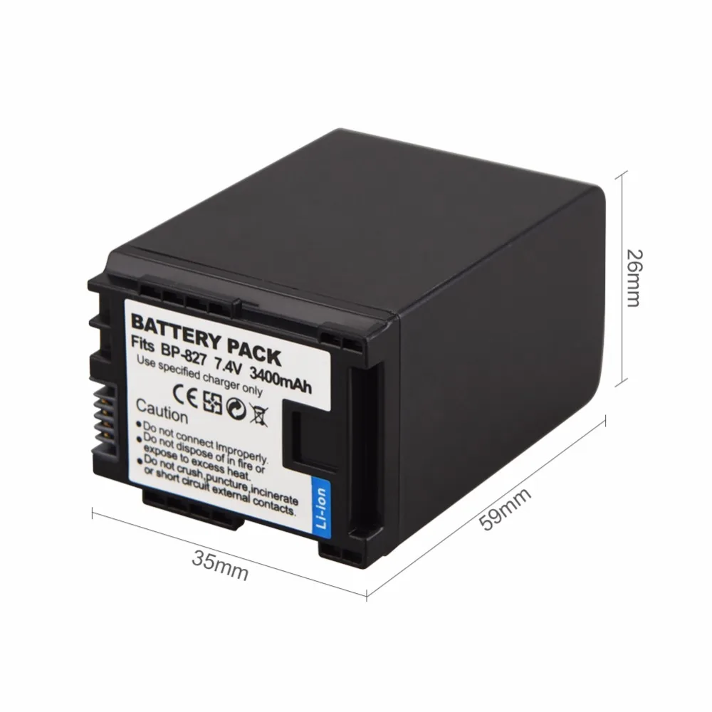 Аккумулятор и зарядное устройство для Canon VIXIA HF10 HF11 HF100 HF20 HF21 HF200 HG20 HG21 HFS10 HFS100 HF S11 3400