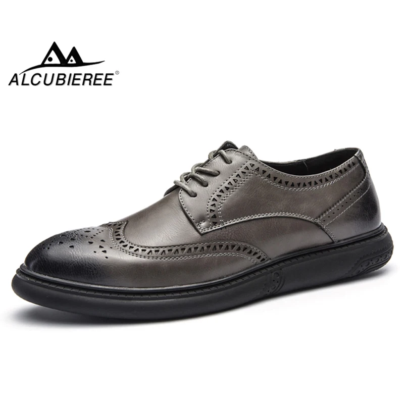 ALCUBIEREE/брендовая мужская обувь с перфорацией типа «броги» из натуральной кожи, парадная обувь, модная свадебная обувь для мужчин, роскошные