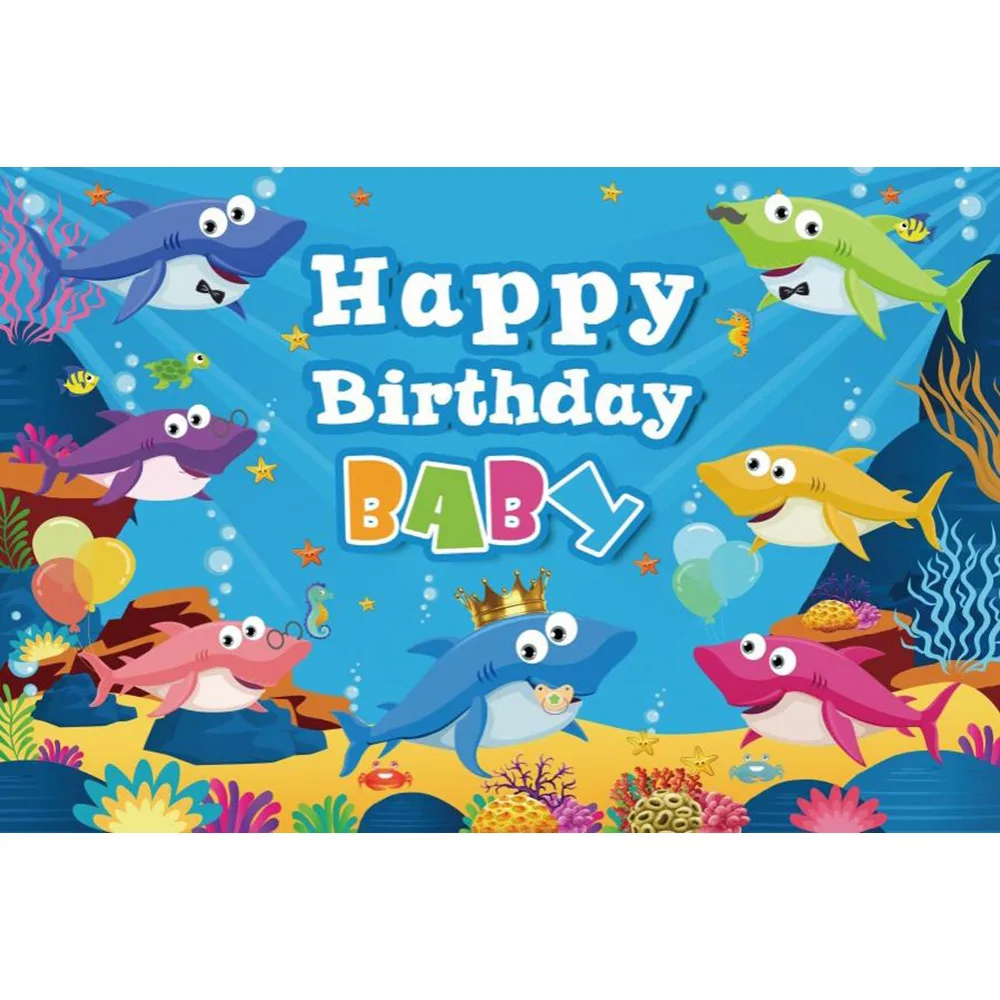 Yeele подводный мир Акула Корона Коралл ребенок день рождения фотографии задний план индивидуальные фотографические фоны для фотостудии - Цвет: NWH06156