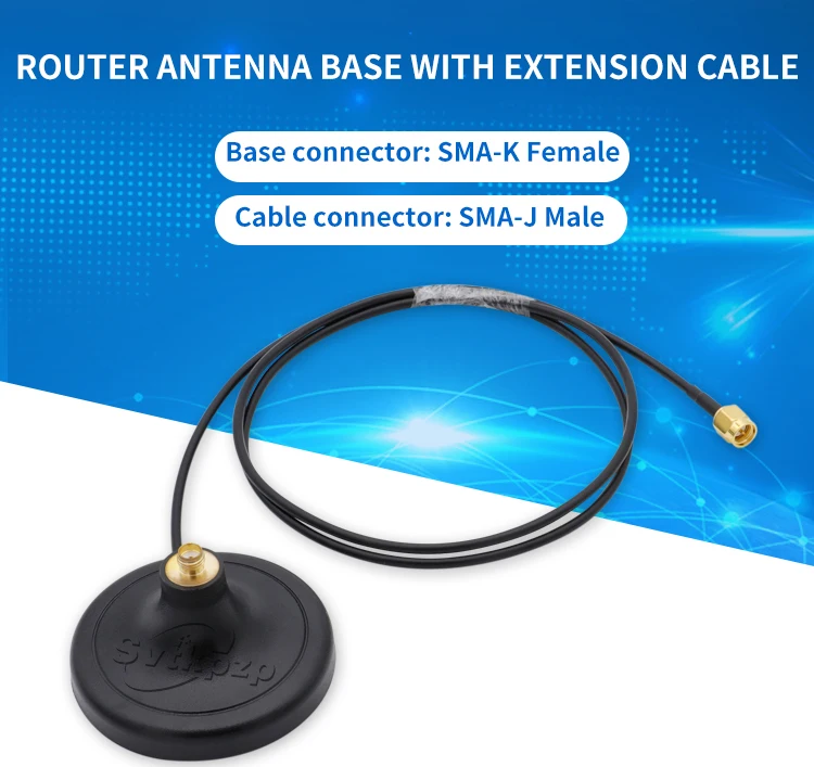 Крепление антенны маршрутизатора магнитное основание с удлинительным кабелем SMA 3g 4g 2,4g 5G 5,8G wifi Удлинительный кабель Внешние антенны маршрутизатора
