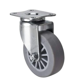 

4PCS EDL 2.5 Inch Small Mini Casters Wheels 30Kg TPE TPR Wheels Castors Plate Swivel Brake Locking Roller Industrial for trolley