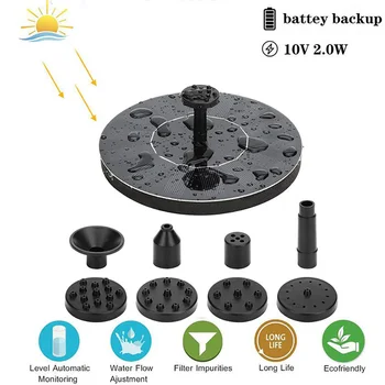 

Upgraded Solar Fountain Solar Fountain Pump With Battery Backup Solar Panel Kit Strong Pressure High Water Flower