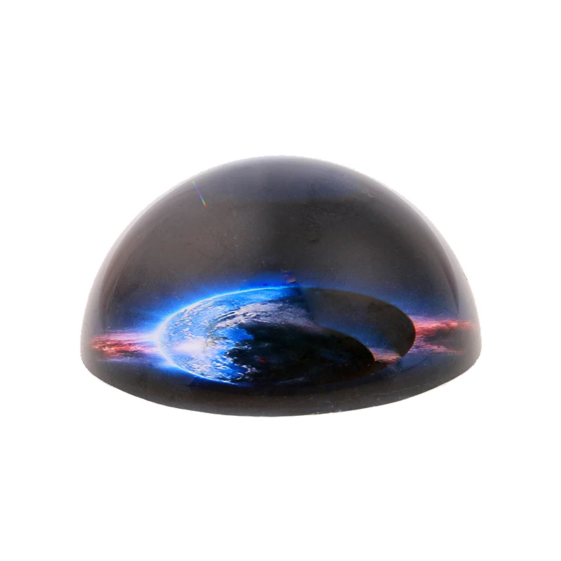 80 мм стеклянный пресс-папье 3D Рисунок планеты декоративный хрустальный полусферический шар фэн-шуй сувенир коллекция домашнего декора Настольный